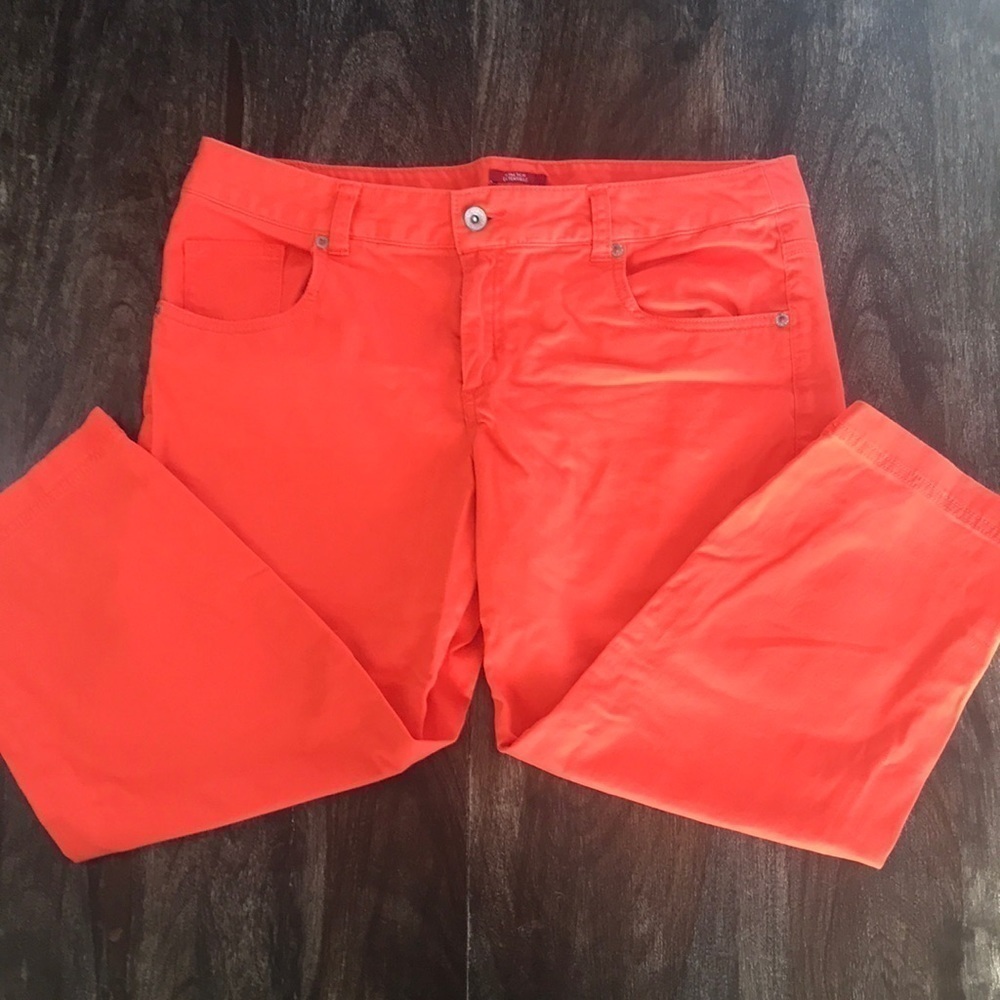 Merona | Women's Stretch Capris, 8, Orange